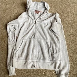 Juicy couture white terry cloth hoddie